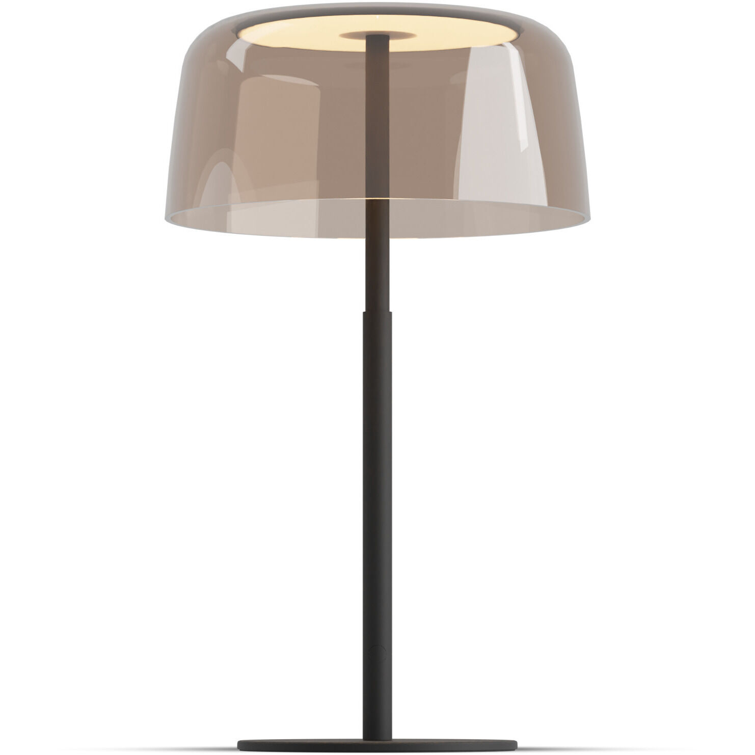 Yurei 14 inch 14.00 watt Matte Black Table Lamp Portable Light in Acrylic Tea Brown